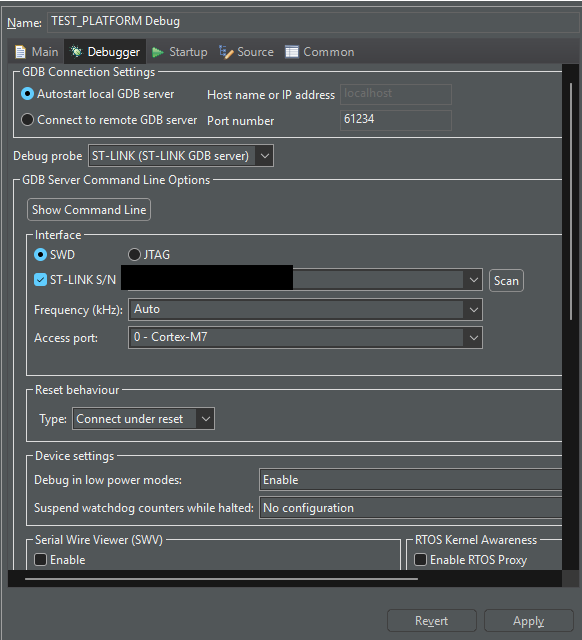 Run config